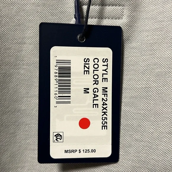 Brand New Peter Millar Crown Crafted Tailored Fit Gray Golf Polo Classic Design! - Picture 10 of 12